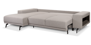 Liri L-shape sofa-bed with shelf