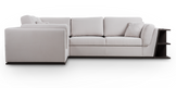 Softy sectional sofa-bed with shelves