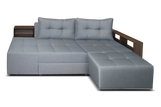 Very Happy L-shape sofa-bed with shelves