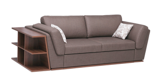 Softy 3 seater sofa-bed with shelves