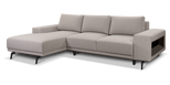 Liri L-shape sofa-bed with shelf