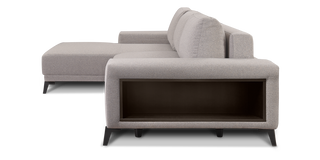 Liri L-shape sofa-bed with shelf