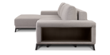 Liri L-shape sofa-bed with shelf