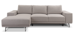 Liri L-shape sofa-bed with shelf