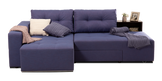 Very Happy L-shape sofa-bed with shelves