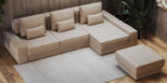 Terni L-shape sofa-bed